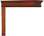 Empire Hearth 36" Dark Oak Peninsula Mantel Top EMPTDO
