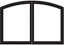Empire Hearth 36" Vent-Free Black Arch Door Set VFR36SCBL