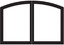Empire Hearth 42" Vent-Free Black Arch Door Set VBR42SCBL