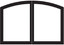 Empire Hearth 32" Vent-Free Black Arch Door Set VBR32TCBL
