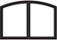 Empire Hearth 36" Vent-Free Black Arch Door Set VBR36TCBL