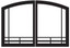 Empire Hearth 32" Vent-Free Black Mission Arch Door Set VBR32TMBL