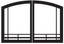 Empire Hearth 36" Vent-Free Black Mission Arch Door Set VBR36TMBL