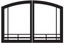 Empire Comfort Systems 36" Vent-Free Black Mission Arch Door Set VBR36GMBL