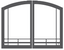 Empire Comfort Systems 36" Vent-Free Hammered Pewter Mission Arch Door Set VFR36SMHP