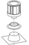 Empire Comfort Systems Direct Vent Kit Vertical thru-the-roof 4" Kit (Includes Cap, Collar and Flashing) DVVK4VP