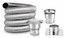 DuraVent 5.5" x 25' Stainless Steel Flex Liner with Connectors, Top Plate and Cap L5.525IK-R6