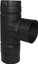 DuraVent 4" Black Galvalume Pellet Stove Single Tee w/ Cleanout Cap 4PVPT1B