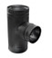 DuraVent 3" Black Galvalume Pellet Stove Single Increaser Tee w/ Cleanout Cap 4PVPT3B1