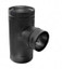 DuraVent 3" Black Galvalume Pellet Stove Single Increaser Tee w/ Cleanout Cap 4PVPT3B1