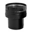 DuraVent 3" Black Galvalume Pellet Stove Venting Increase Adapter (3" to 4") 3PVPX4ADB