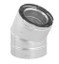 Duravent 4"- 6 5/8" Double Wall 30 Degree Galvalume Elbow 46DVA-E30