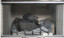 Empire Hearth 54" Painted Pewter Standard Bi-Fold Glass Doors with Wood Handles BDW54PE