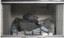 Empire Hearth 36" Painted Pewter Standard Bi-Fold Glass Doors with Wood Handles BDW36PE