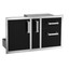 Fire Magic 53816BSC Echelon Black Access Doors with Platter Storage and Double Drawers