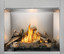 Napoleon Riverside 42-Inch Outdoor Natural Gas Fireplace RSS42NE shown with separately selected logs