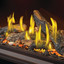Napoleon 74-Inch Luminous Oak Log Burner Kit OLKTLV74L shown installed in separately sold fireplace