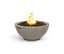 American Fyre Designs 32-inch fire bowl in Light Basalt; decorative media shown sold separately
