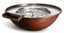 HPC Tempe 31" Hammered Copper Fire & Water Bowl Propane Gas Electronic Ignition (24VAC)