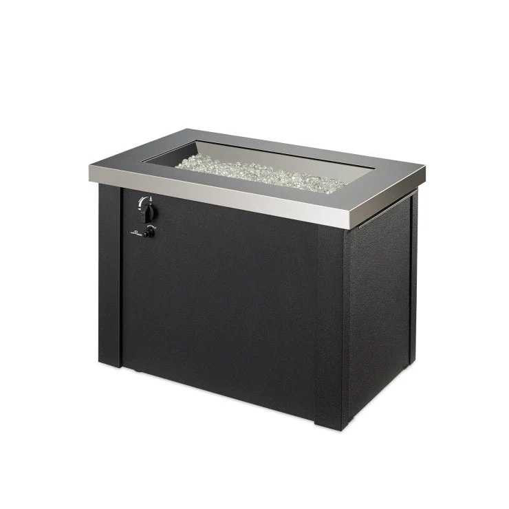 Outdoor Greatroom Stainless Steel Providence Rectangular Gas Fire Pit Table PROV-1224-SS