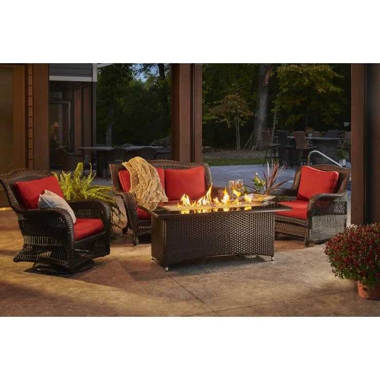 Outdoor Greatroom Balsam Montego Linear Gas Fire Pit Table MG-1242-BLSM-K