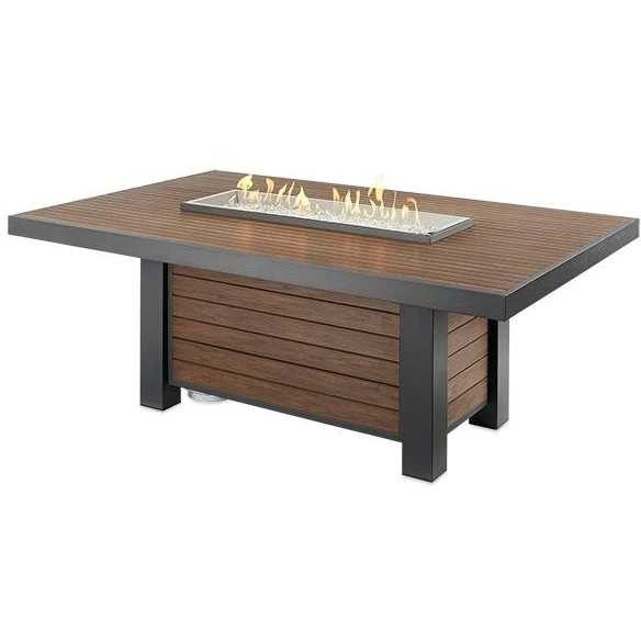 Outdoor Greatroom Kenwood Linear Dining Height Gas Fire Pit Table KW-1242-K