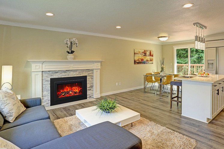 Amantii Traditional - 4 Sided Trim Kit for the TRD-30 | TRD-30-4 — accessory; installation view may include separately sold fireplace