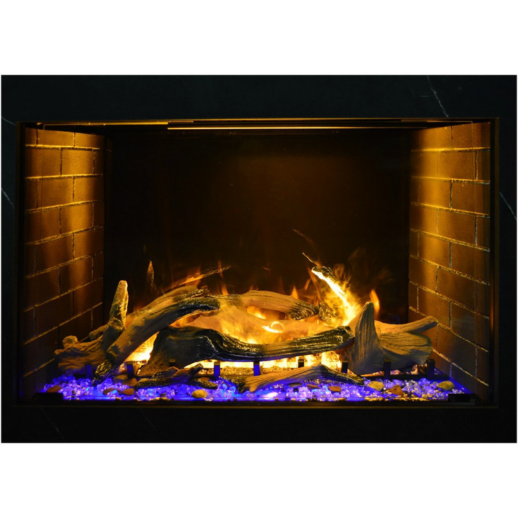 Amantii Dark Brown Liner for BI-TRD-38-SIG - 2 Pieces | SIG-38-DBL — accessory; installation view may include separately sold fireplace
