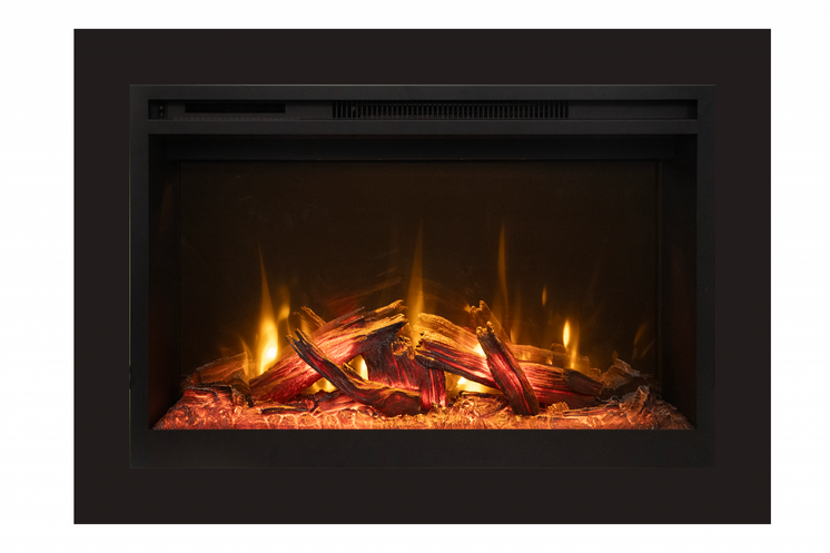 Amantii Fire & Ice RusticStone - 4 Sided Trim Kit for the RS36 | RS36-4 — accessory; installation view may include separately sold fireplace