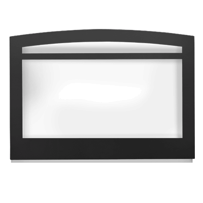 Napoleon Faceplate - Small Arched 3-Sided, 2.5" Black (for 3-Sided Backerplate) — SABKF2RD