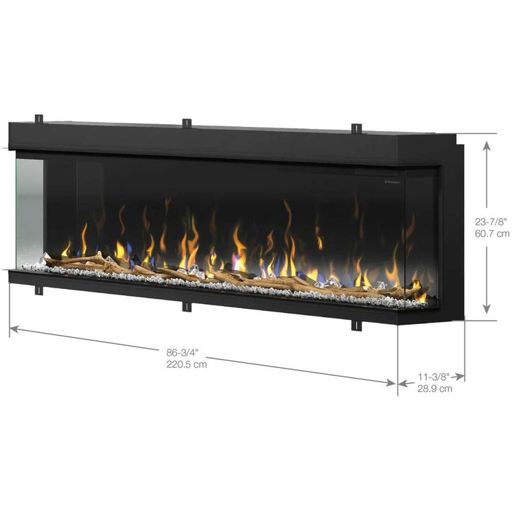 Dimplex lgniteXL Bold 100" Built-in Linear Electric Fireplace X-XLF10017-XD