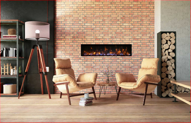 Amantii 72" Panorama Linear Electric Fireplace BI-72-DEEP-OD
