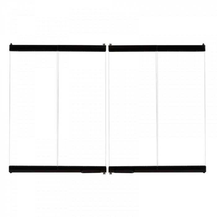 36" Black Standard Bi-Fold Glass Door BDB36