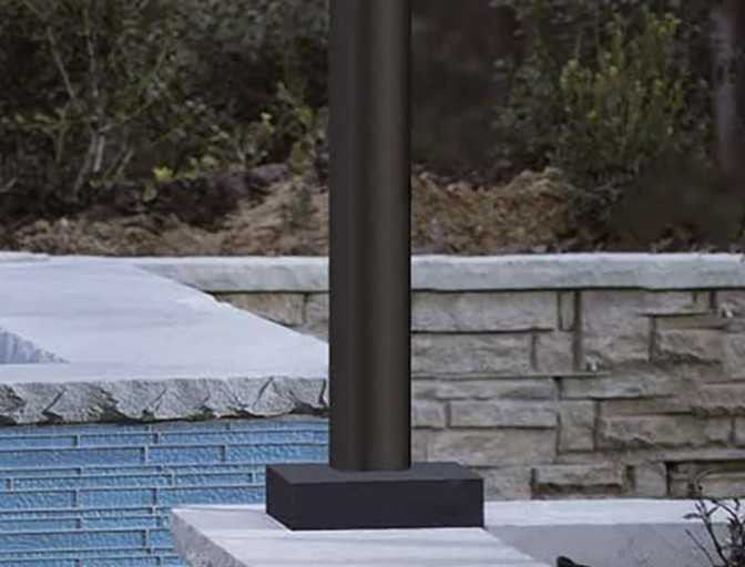 Tempest Torch Black Square Deck Mount Cover (Covers Deck Mount #94800821) 94800827