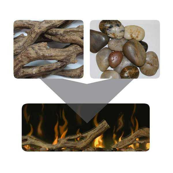 Dimplex Accessory Driftwood and River Rock for 100" Linear Fireplace LF100DWS-KIT