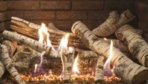 Empire Hearth 36" Birch 10 piece Direct Vent Burncrete Log Set LS36CBB