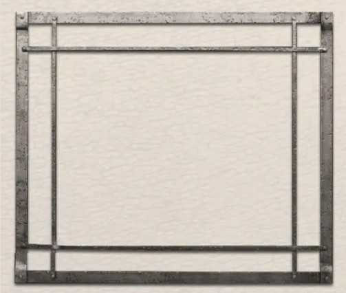 Empire Hearth 36" Black Rectangle Forged Iron Inset DFF36CBL