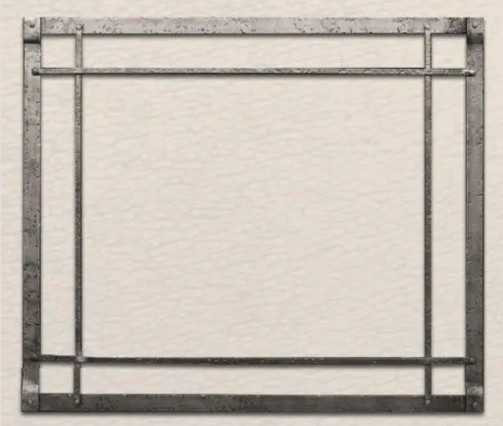 Empire Hearth 40" Black Rectangle Forged Iron Inset DFF40CBL