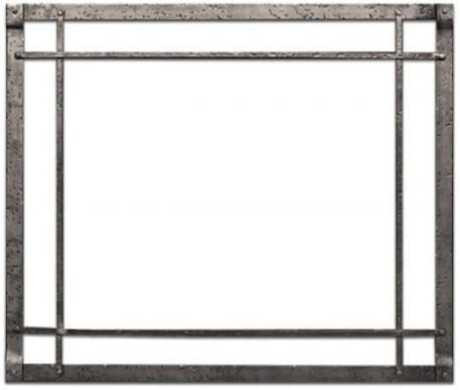 Empire Hearth 36" Distressed Pewter Forged Rectangle Iron Inset DFF36CPD