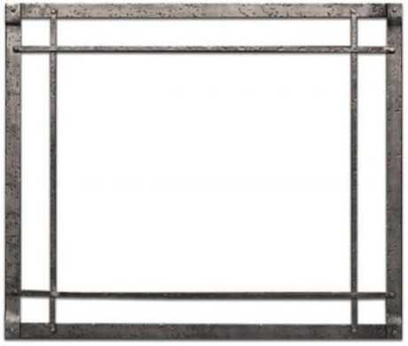 Empire Hearth 40" Distressed Pewter Rectangle Forged Iron Inset DFF40CPD