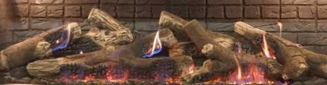 Empire Hearth 60" Traditional Maple Ceramic Fiber Log Set LS60LTF