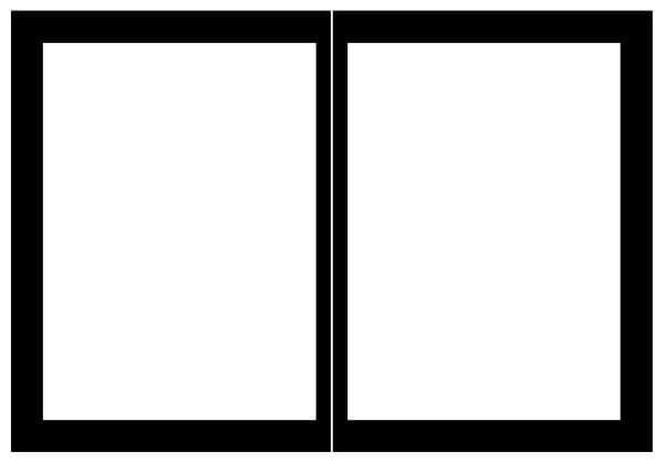 Black Rectangle Door Set DVDB2CBL