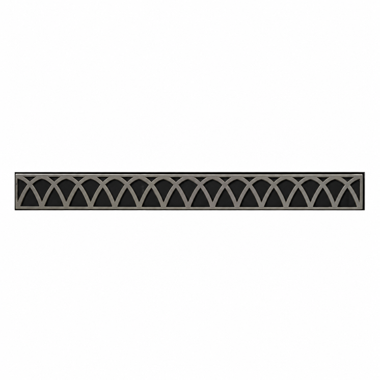 Empire Hearth Hammered Pewter Arched Louvers DVG2AHP