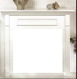 Empire Hearth White Standard Cabinet with Base (Fits 42" Fireplace) EMBF4SW
