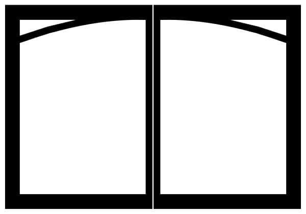Empire Hearth 48" Black Arch Door Set DVRB3CBL