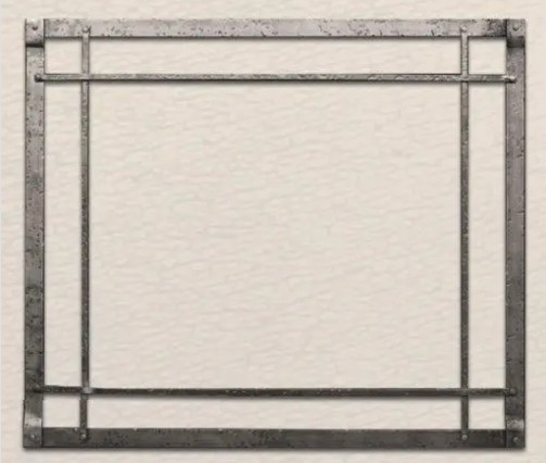 Empire Hearth 30" Black Rectangle Forged Iron Inset DFF30CBL