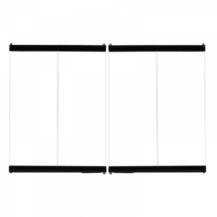 Empire Hearth 36" Black Standard Bi-Fold Glass Doors BDB36BL