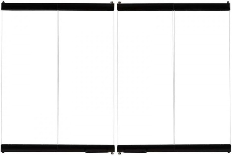Empire Hearth Black Standard Bi-Fold Glass Doors BVX3BL