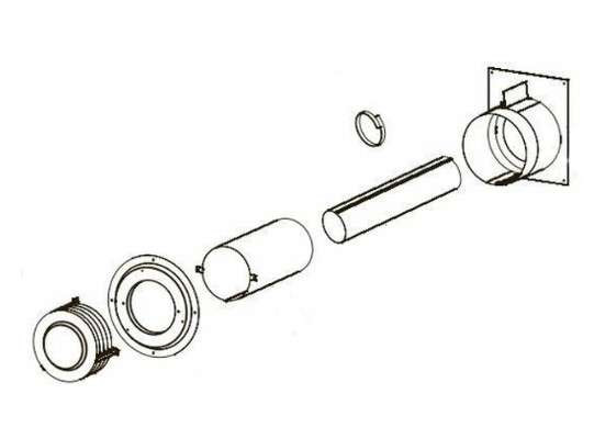 Empire Comfort Systems 4x6 5/8" Rear Vent Kit with Round Cap DVVK4RE