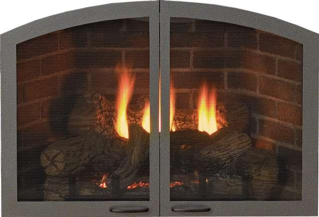 Empire Hearth 32" Hammered Pewter Arched Door Set 32S VFR32SCHP
